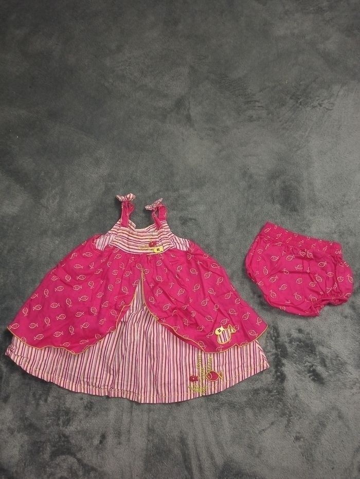 Ensemble robe + bloomer 3 mois