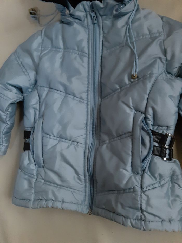 Doudoune chaude bleu clair fille - 3 ans - Kiss Melody - photo numéro 3