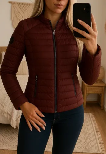 🩷 Veste bordeaux matelassée Pimkie taille Xs.