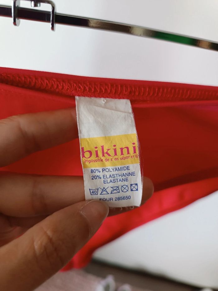 Bikini rouge doublé - taille 42 - H&M - très bon état - photo numéro 7