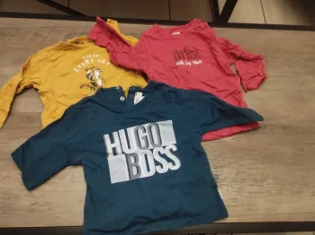 Lot de 3 t shirts manches longues 71cm 9 mois