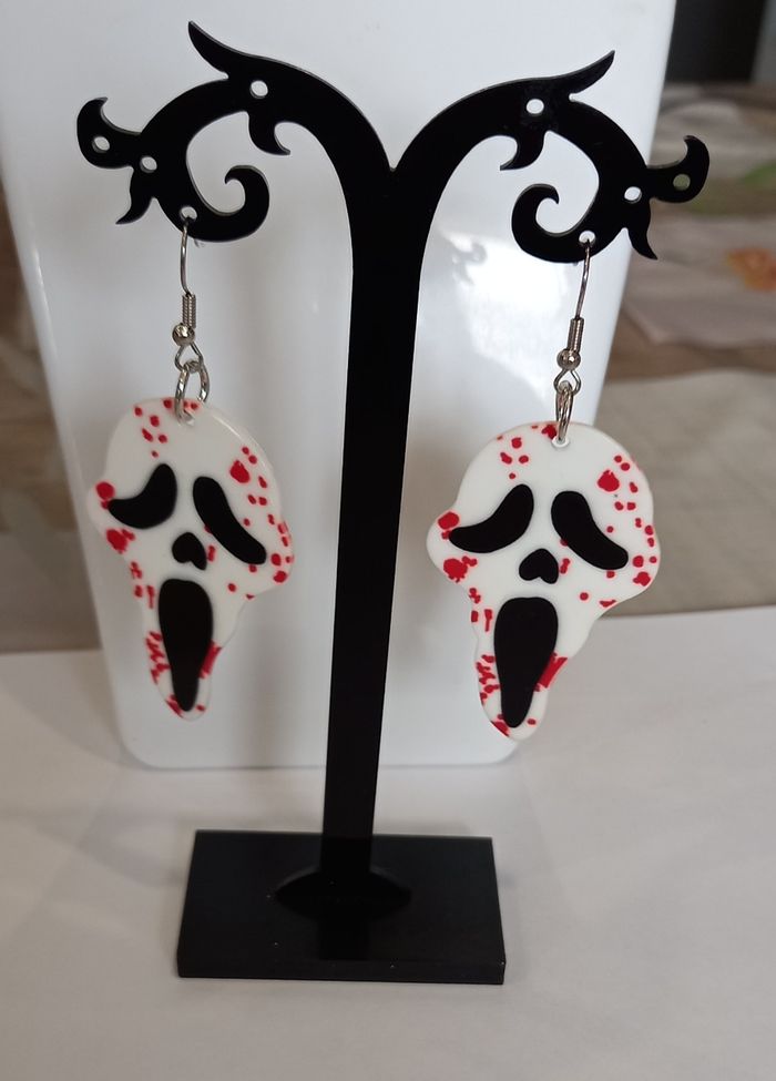 Boucles d'oreilles scream halloween