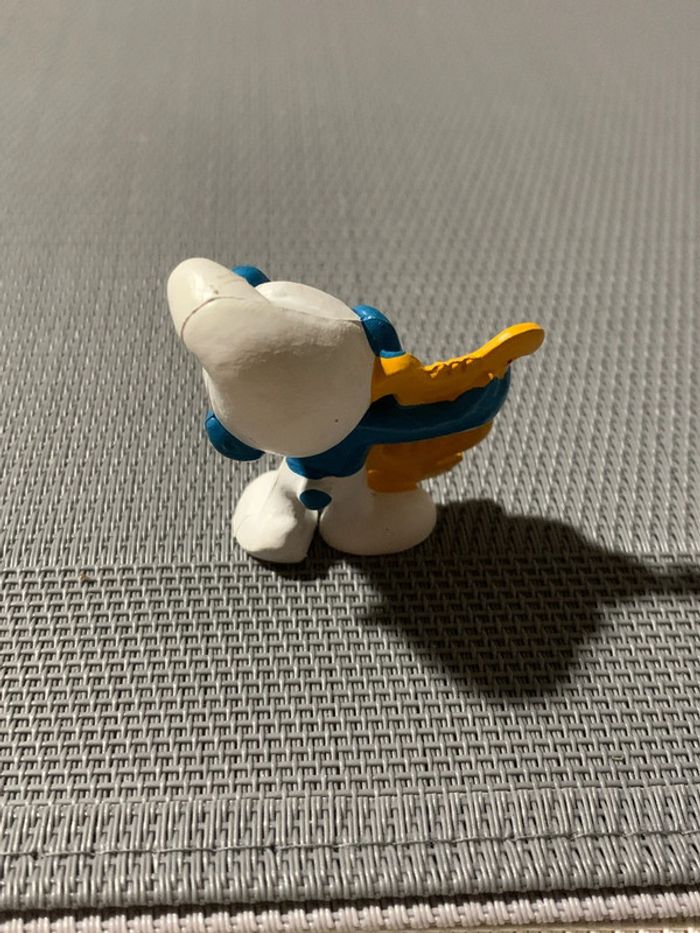 Figurine Les Schtroumpfs Smurf Musicien harpe Schleich Vintage Peyo - photo numéro 2