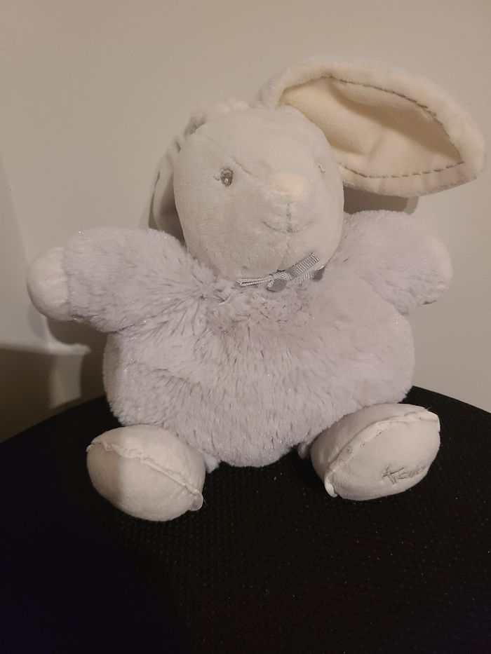 Doudou Lapin boule bleu Perle KALOO - photo numéro 4