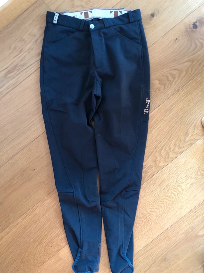 Pantalon équitation T de T gris foncé taille 36
