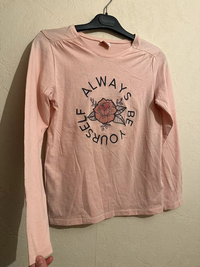 T-shirt en coton manches longues rose imprimée fille 12 ans Tape à l’œil - photo numéro 2