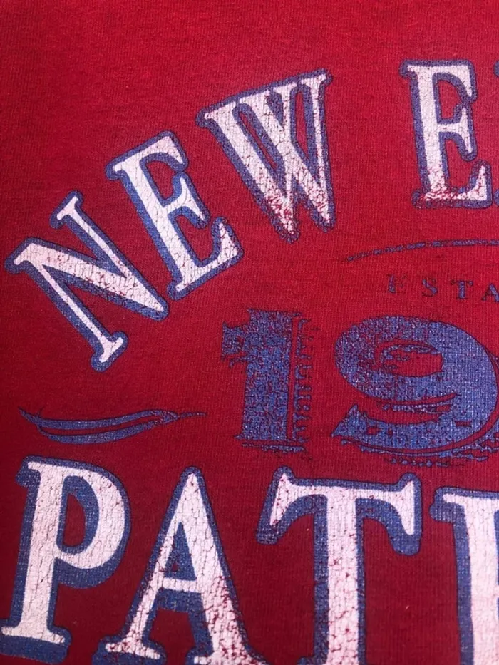 T-shirt vintage NFL red 1960 New England Patriots Mens M - photo numéro 5