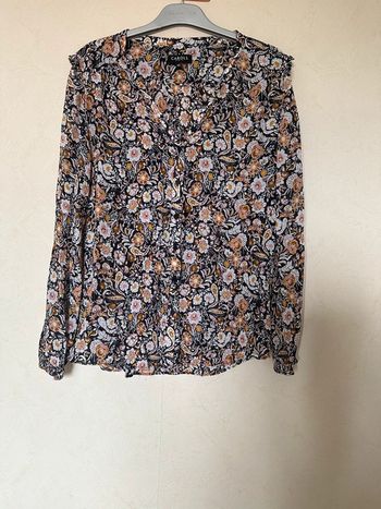 Chemise imprimée à fleurs, manches longues femme taille 40 Caroll