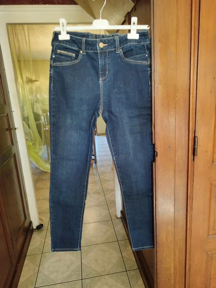 Jeans bleu foncé droit skinny M/38 y2k Lolaliza - photo numéro 4