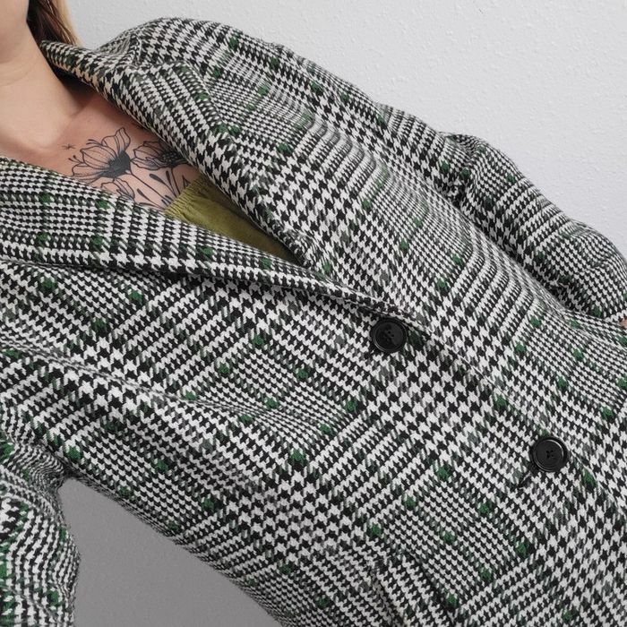 Manteau léger de mi-saison motif prince de galles - photo numéro 3