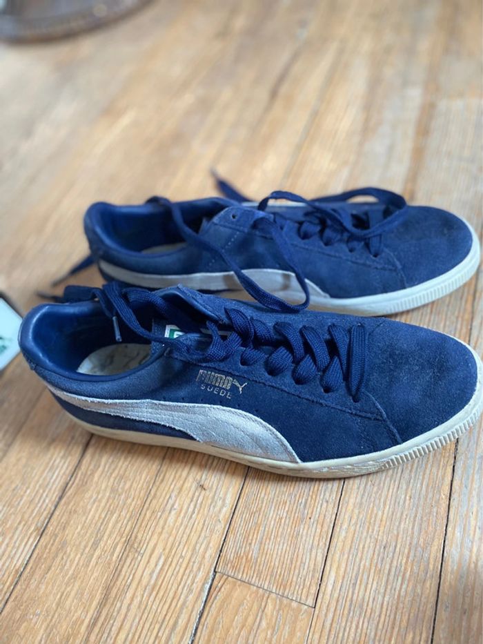 Puma suede bleu foncé