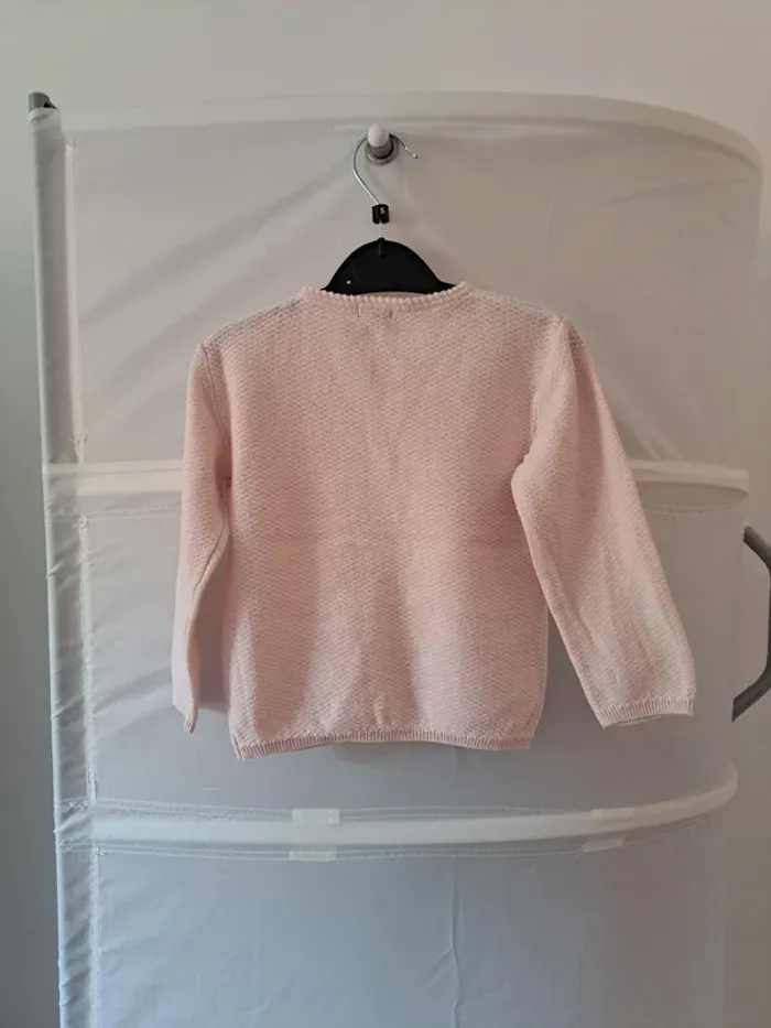 Gilet boutonné rose - photo numéro 2