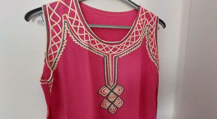 Djellaba Femme Caftan taille unique rose - photo numéro 3