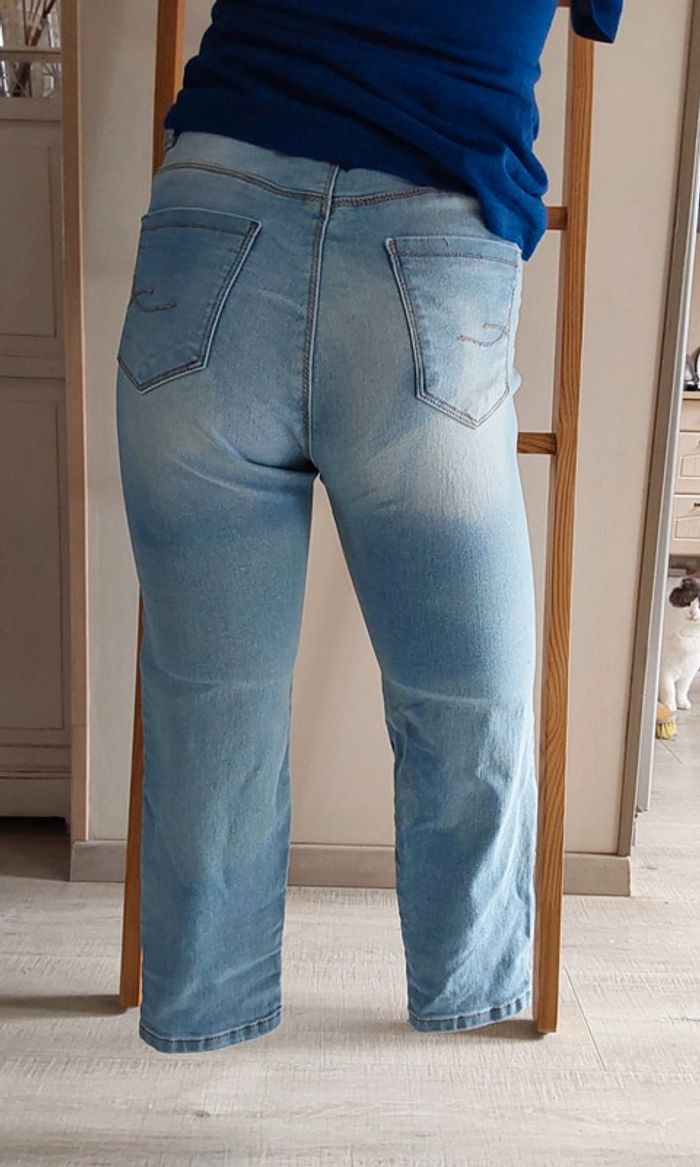 Jean moderne boyfriend bleu clair T 38 - photo numéro 6