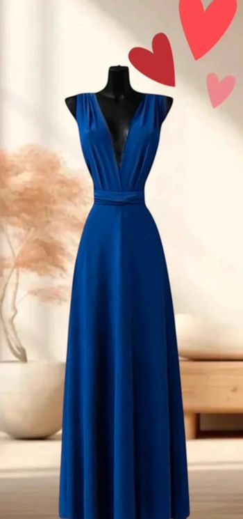 Robe bleu marine tendance multi positions dos nu pour occasions