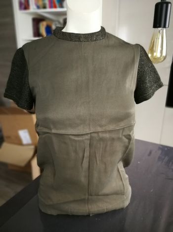 Haut kaki brillant taille 36