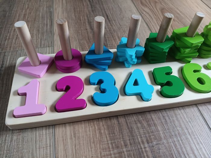 Jeu de découverte des formes et chiffres en bois - Playtive - photo numéro 3