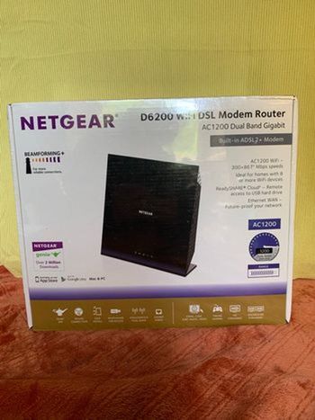 Router Netgear D 6200 wifi  dsl modem AC1200 