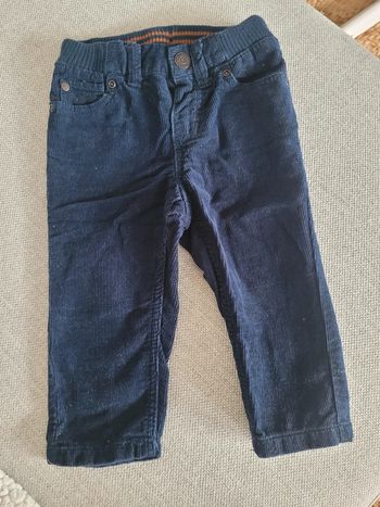 Pantalon bleu marine velours