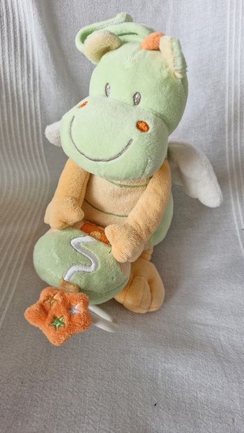 Peluche musicale  dragon vert  nicotoy