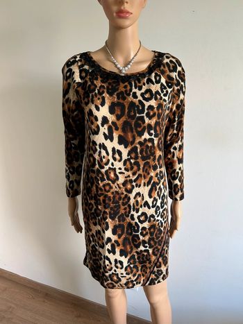 Robe pull léopard neuve à manches longues Jus d’Orange taille XS