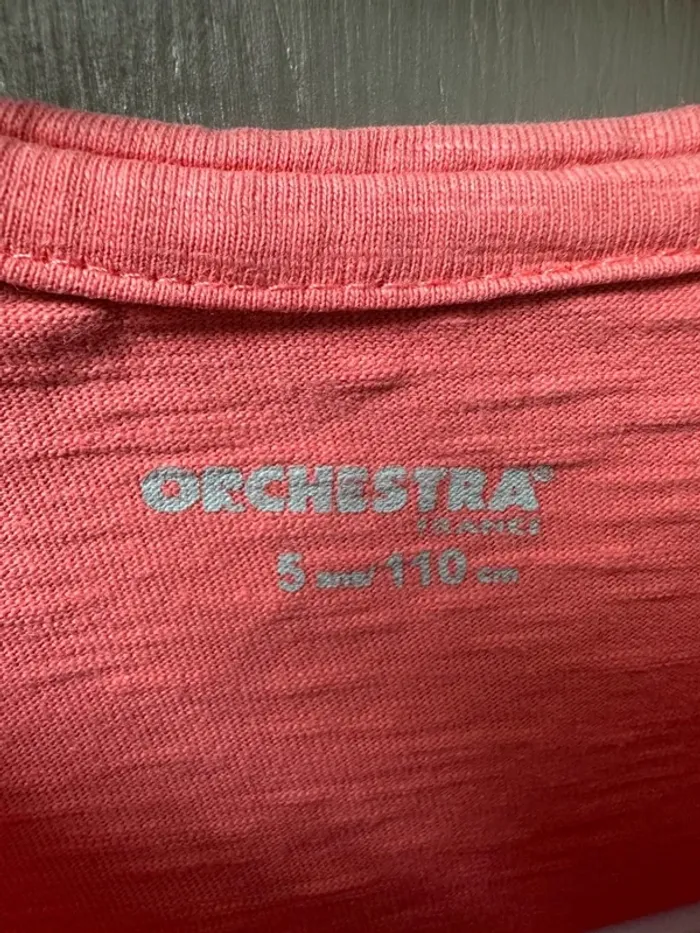 T-shirt manche courte orchestra corail 5 ans - photo numéro 5