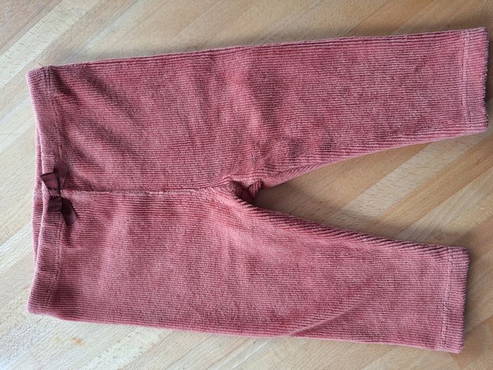 pantalon legging chaud corail saumon - bébé fille 6 mois - U