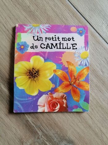 Carnet Un petit mot de Camille en très bon état