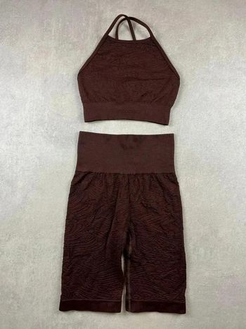 Ensemble Prozis Seamless Set - Sports Bra + Short Gym Outfit | marron - S | Women #