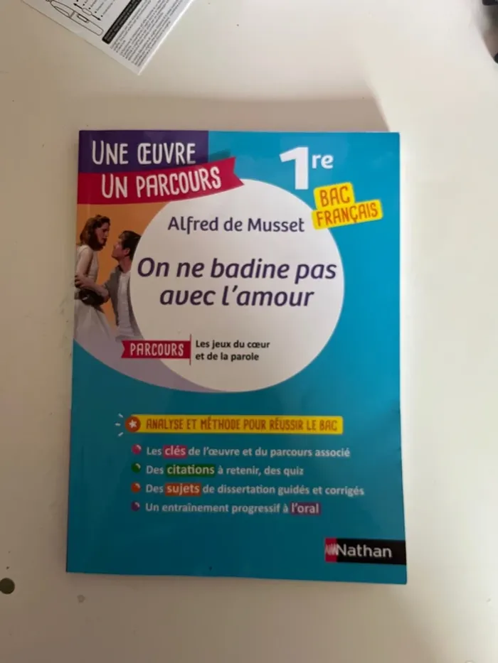 Alfred de musset on ne badine pas avec l’amour