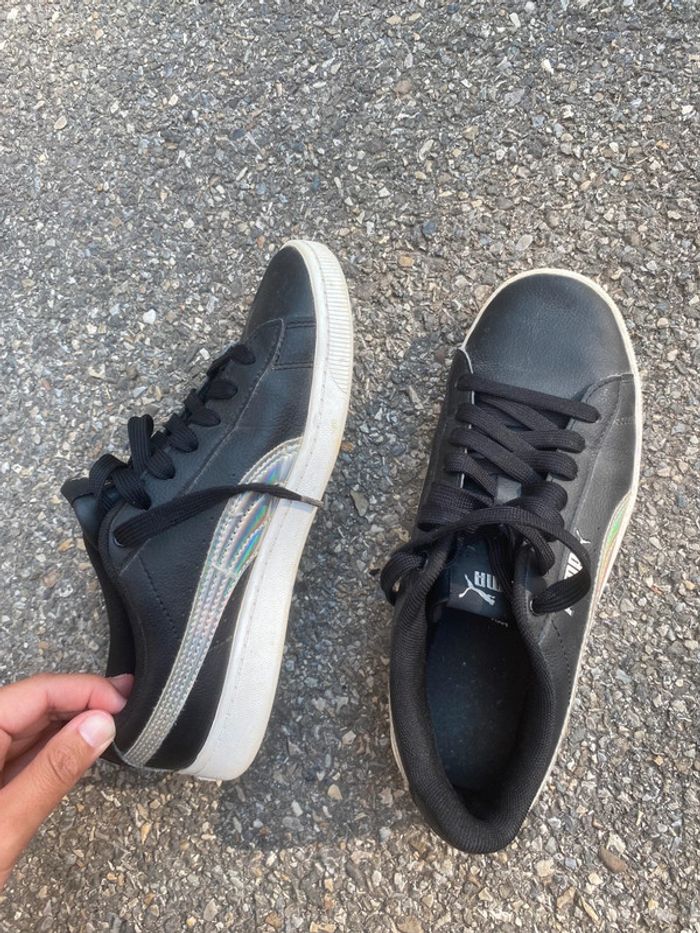 Basket puma noir argent - photo numéro 5