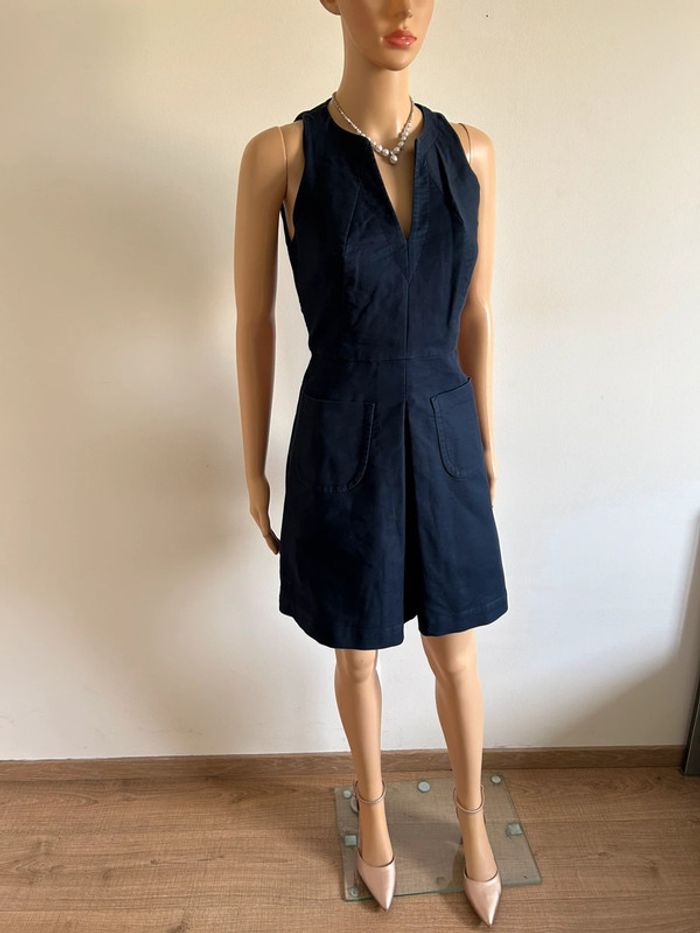 Robe bleue marine sans manches Kookai taille 36 TBE - photo numéro 4