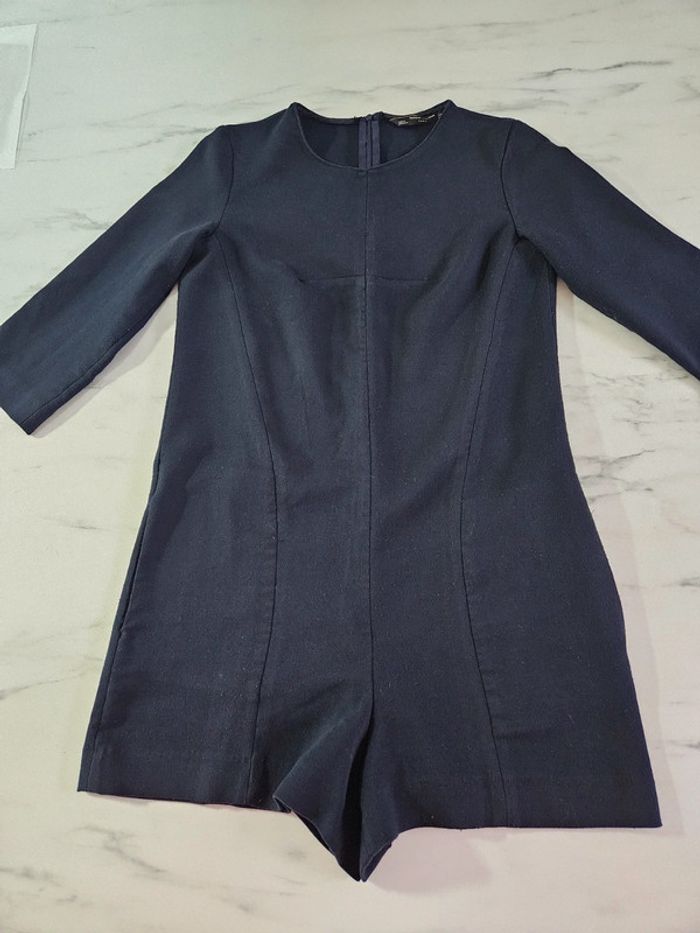 Zara combi short bleu taille S - photo numéro 2