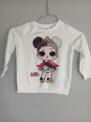 Sweat poupée lol 3 ans