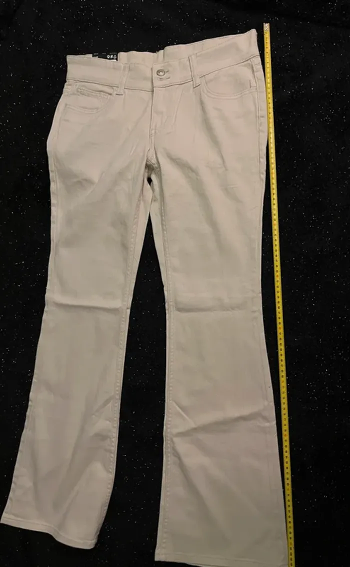 Pantalon en twill modèle flare low waist T46 =EU44 - photo numéro 6