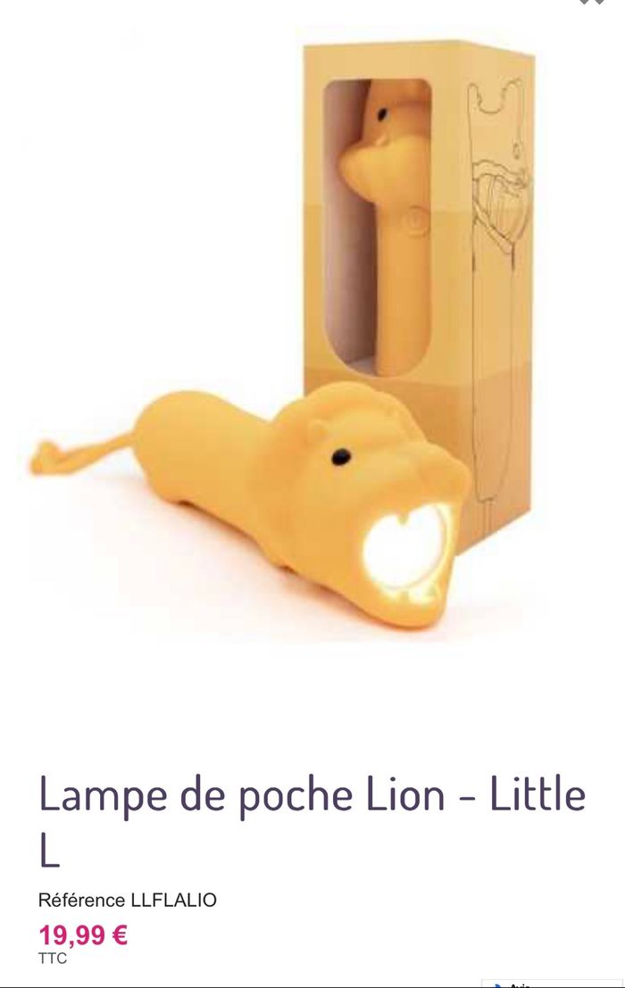 Lampe torche silicone lion neuve - photo numéro 4