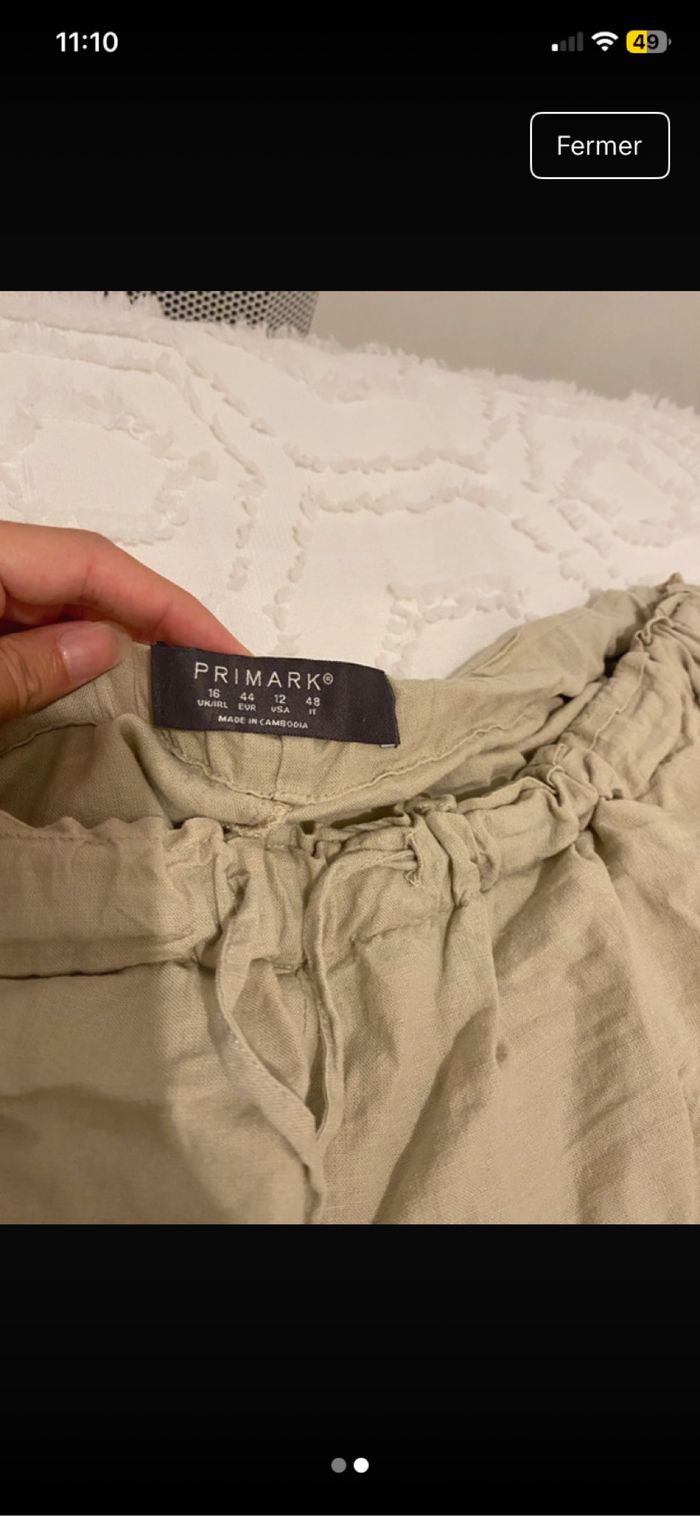 pantalon jambes larges  beige primark femme taille 44 - photo numéro 2