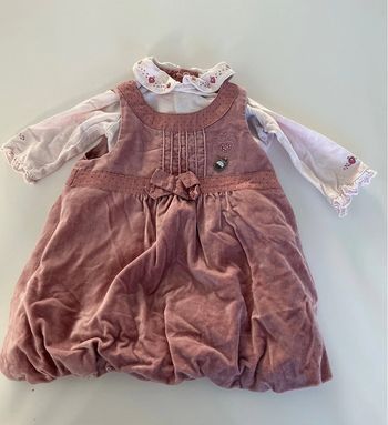 Ensemble robe velour avec T-shirt assorti