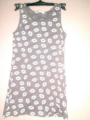 T-shirt gris imprimé