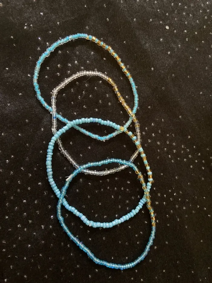 Bracelets dégradés bleu turquoise - photo numéro 2