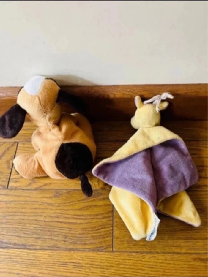 Lot deux peluches enfants doux - photo numéro 3