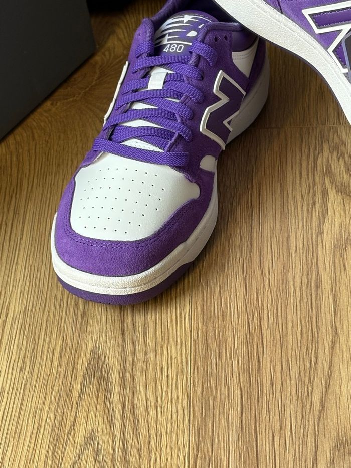 Basket New balance 480 en cuir avec étiquette - photo numéro 3