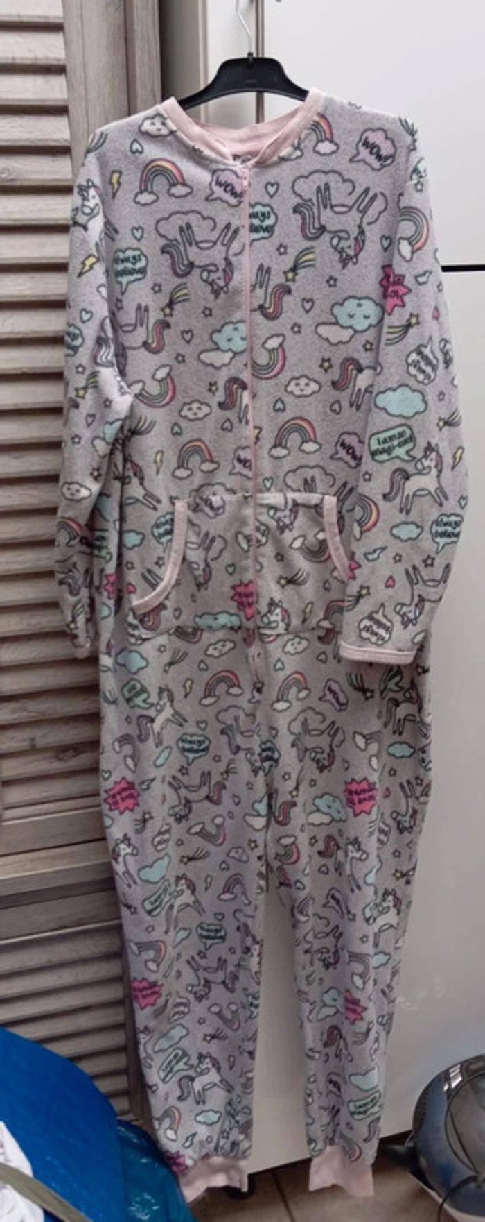 Pyjama 1 pièce gris motif licorne Love to Lounge taille 42/44 - photo numéro 6