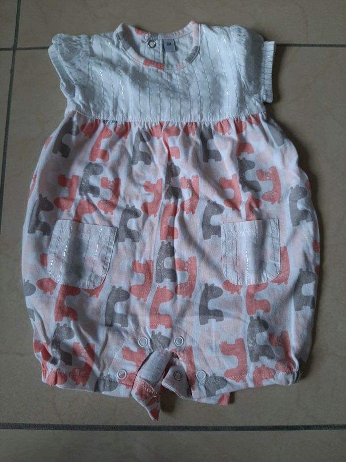 Combi short fille 3 mois
