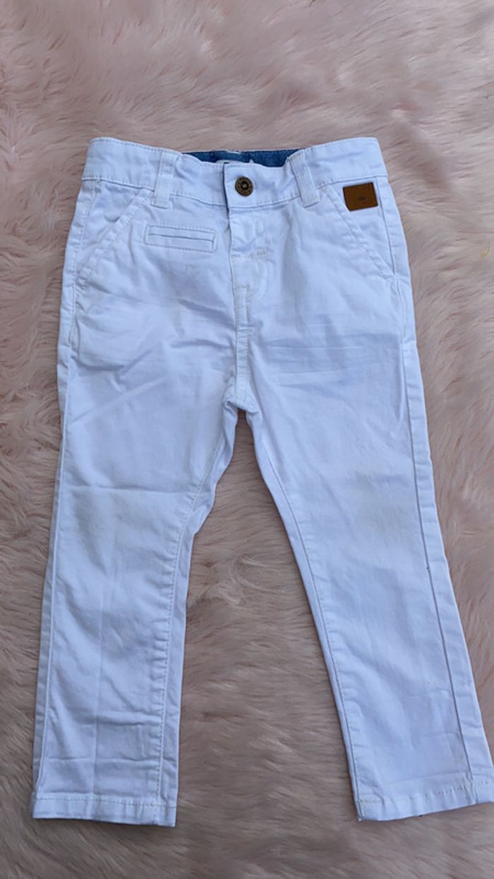Pantalon jean blanc Gemo
