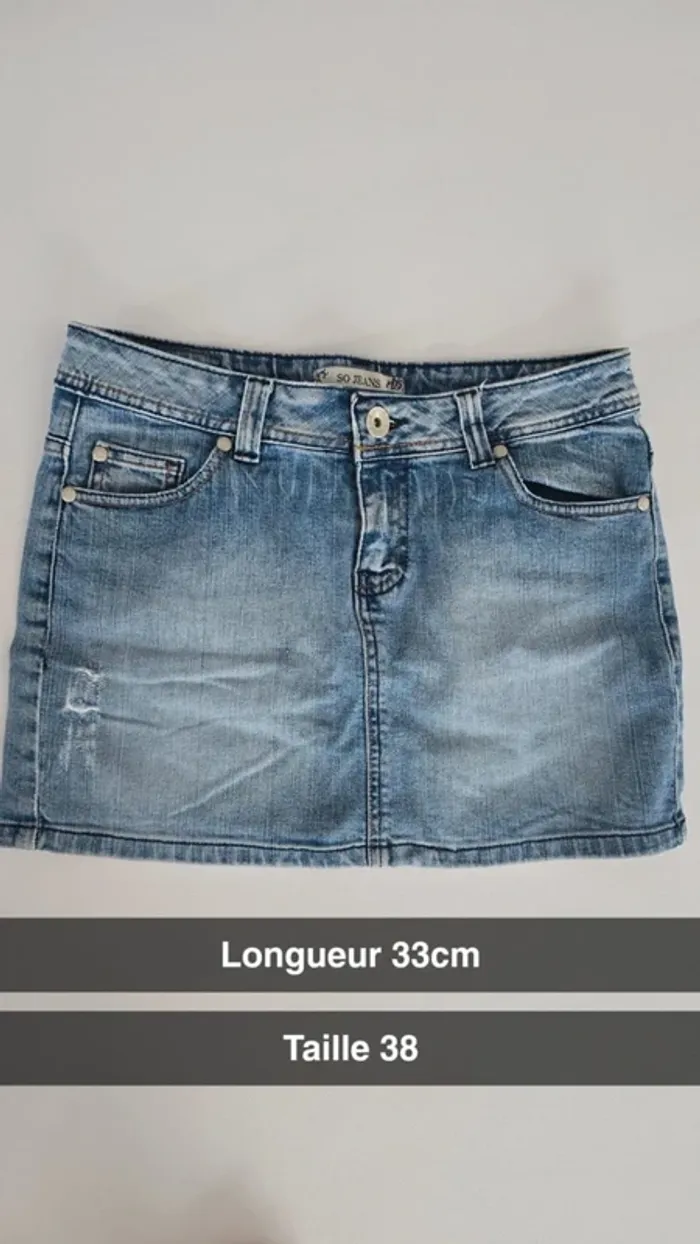 Jupe en jean courte