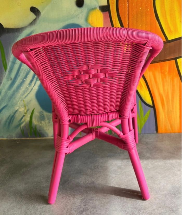 Fauteuil enfant en osier - photo numéro 3