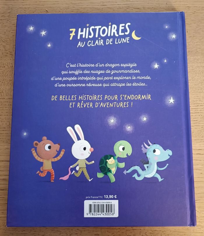 Livre cartonné "7 histoires au clair de lune" 3 ans + - photo numéro 3