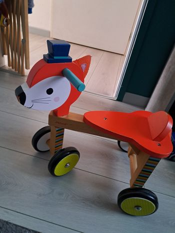 Porteur renard en bois 12 mois