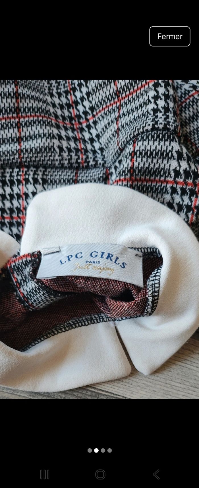 Robe fille à carreaux - Taille 3 mois - photo numéro 2